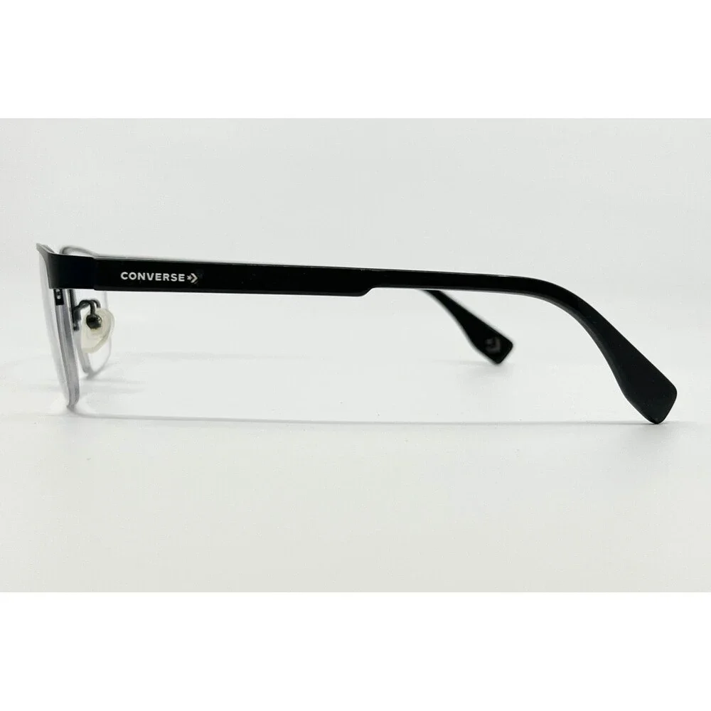 Converse Eyeglasses Frames Mens Black Semi Rimless A230 55-17-140